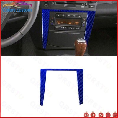 For Cadillac CTS 2003-2007 Blue Carbon Fiber Climate Control Surround Cover Trim