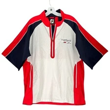 FootJoy Mens Golf Windbreaker L performance 1/4 Zip Crab Meadow Mens Club 2017