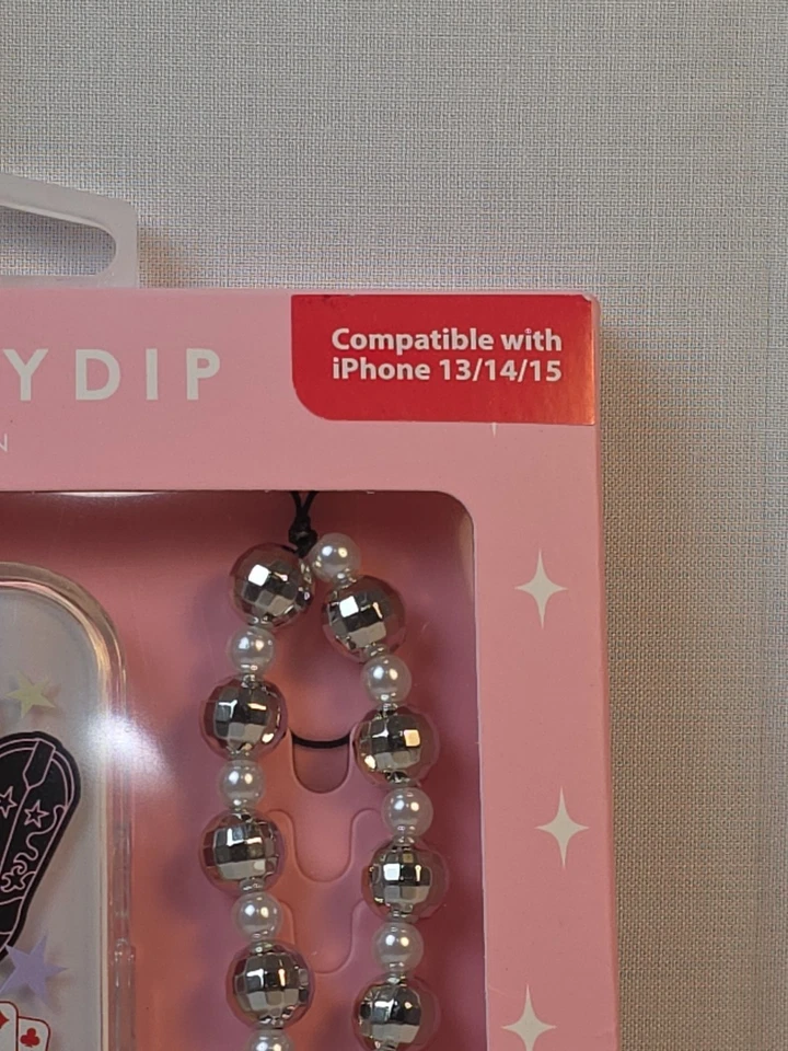 Guitarra Skinnydip Disco Ball Vaquera iPhone 13 14 15 Pro Max N.York Correa con Cuentas Foto 3 de 4