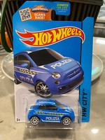 2015 Hot Wheels Treasure Hunt #50 HW City-Hw Rescue Fiat 500 Blau Weiß 10-Sp
