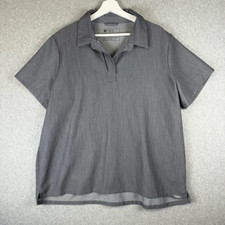 Figs technical colletion scrub top polo womens XXL graphite healthcare nursing