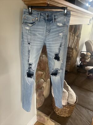 American Eagle Mens Skinny Jeans Distressed Destroyed 32x32 Next Level