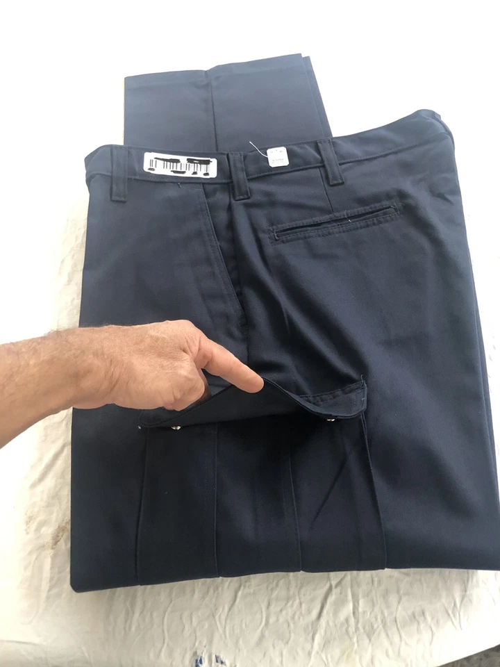 Lot 2 Cintas Comfort Flex Navy Blue Cargo Work Pants 36x32 #270-20 Relaxed Fit - Image 3 of 4