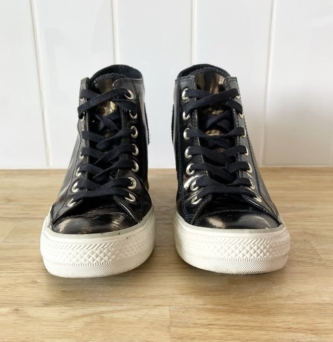 Converse Womens Size 8 Leather Lux Wedge Lace Up Sneakers. - Picture 2 of 9