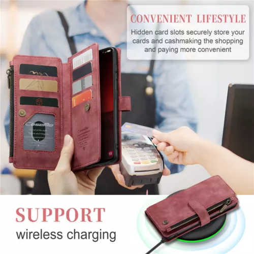 For Samsung S25 S24 S23 FE S22 S21 Detachable Magnetic Cover Leather Wallet Case - Picture 33 of 63