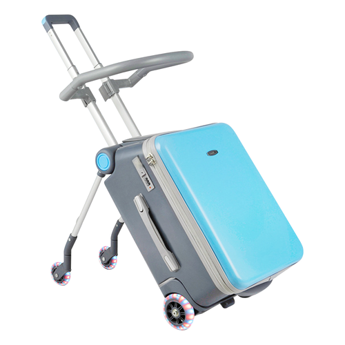 2 In1 Kids Luggage Case 20inch Carry On Suitcase Ride On Trolley w/ Guardrails - Picture 9 of 16