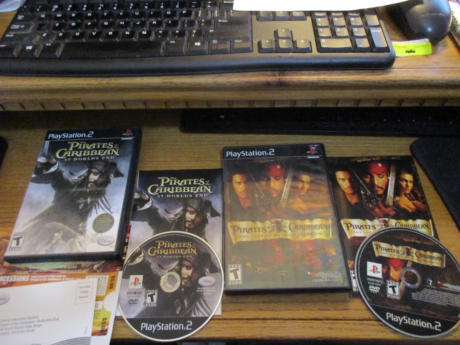 PS2 Pirates of the Caribbean Sparrow & World's End (Playstation 2) CIB Free Ship