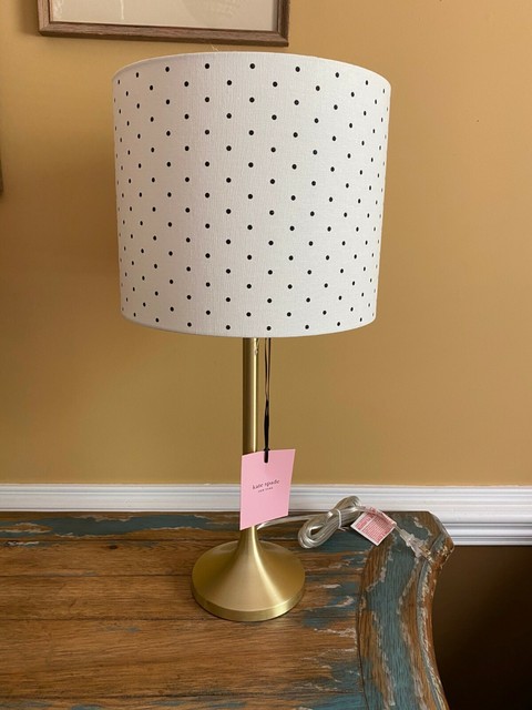 gold polka dot lamp shade