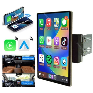 Double 2Din Rotation 10.1'' Apple Carplay Android 15 Radio stéréo de voiture GPS Wifi