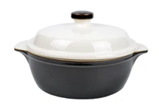 DENBY Stoneware Oyster Round Casserole Covered Vegetable Bowl Tureen England New