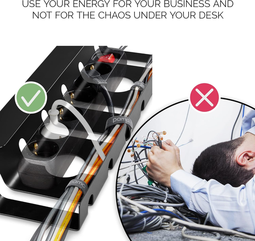 PAMO Cable Management under Desk for Easy Mounting Under-Table I Set of 2 - with - Bild 5 von 12