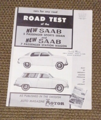 SAAB Road Test Mai 1960 Passenger Sports Sedan / 7 Passenger Station Wagon