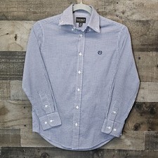 Lauren Ralph Lauren Men's Long Sleeve Button Shirt No Iron Blue Gingham 12