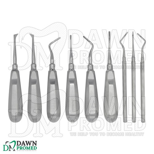 74-Piece German Oral Surgery Instrument Kit - Stainless Steel Dental Forceps & Elevators