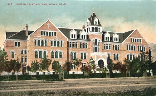 Cartolina Sacred Heart Academy Salt Lake City Utah Edward H Mitchell - Foto 1 di 2