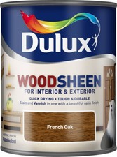 Dulux Woodsheen Wood Stain Varnish Interior Exterior Quick Drying Satin Finish 