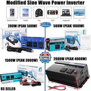 Details About New Portable Car Van Home Use Power Inverter Dc 12v To Ac 110v Charger Converter