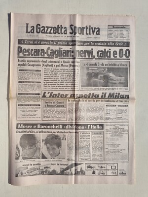Gazzetta Dello Sport Originale Du 26 Juin 1977 - Pescara-Cagliari, Inter, Milan