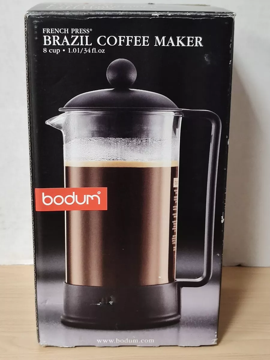 Bodum Brazil 8-Cup French Press Coffee Maker, 34-Ounce, Black