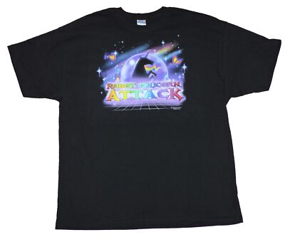Adult Swim Adult New T-Shirt Robot Unicorn Attack Colorful Logo