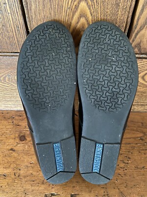 Birkenstock 37 Saunders black patent leather flats oxfords lace up