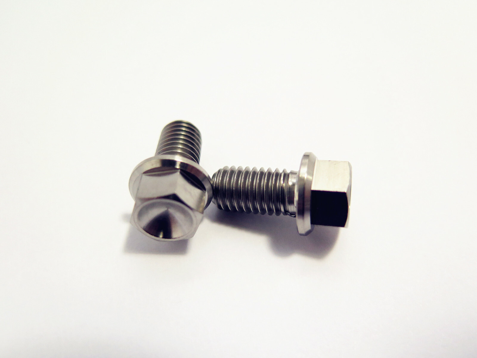 Schrauben M 8 1X TITANIUM GRADE 5 DUAL DRIVE DRILLED HEAD FLANGE HEX BOLT Leichte Titanbolzen Für Motorsport
