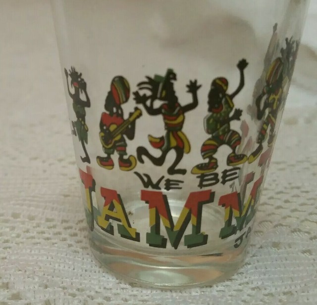 JAMAICA WE BE JAMMIN CARIBBEAN SHOT GLASS SHOTGLASS 2 oz eBay