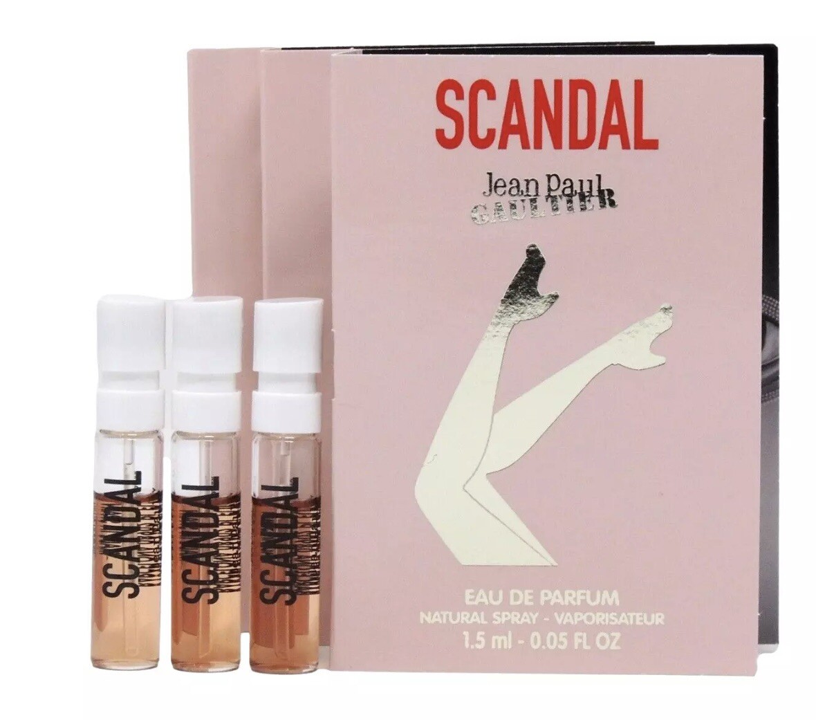 JPG JEAN PAUL GAULTIER SCANDAL EDP 1.5ml .05fl oz x 3 PERFUME SPRAY SAMPLES
