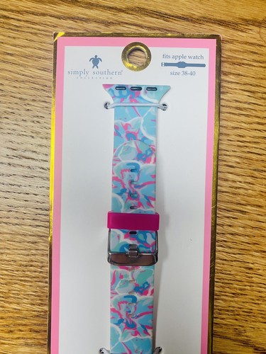 Simply Southern Apple Watch Band Hibiscus Tropical Fits 38-40 - 第 1/3 張圖片