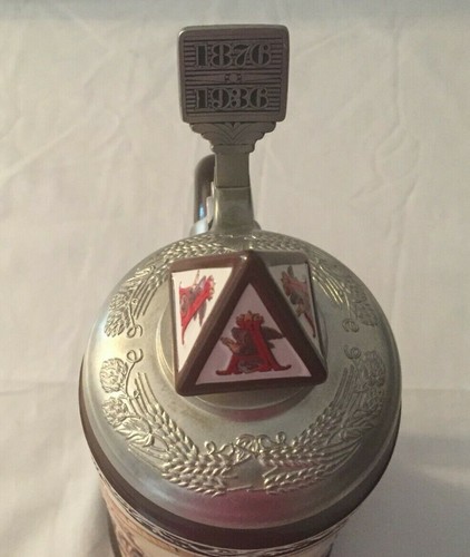 Publicidad histórica Budweiser 2003 1936 Stein con tapa CB24 con certificado de autenticidad - Imagen 5 de 7
