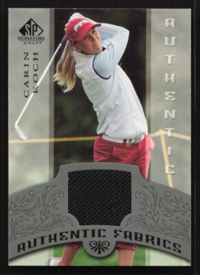 2005 SP Signature Golf Carin Koch Authentic Fabrics MEM Black #AF-CK Card