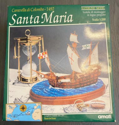Santa Maria Caravella di Colombo 1492-Amati art.1380- Waterline Model Ship Kit