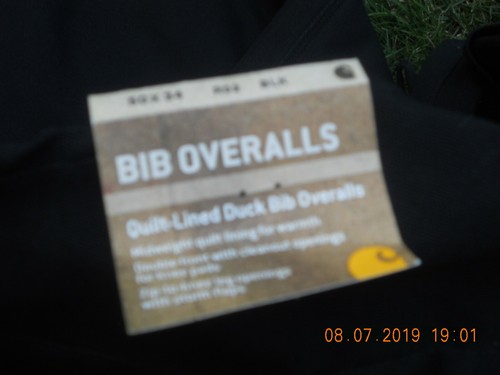 Nwt Carhartt Insulated Duck Bib Overalls Quilt Lined Zip to Thigh 50x34 R41-Blk - Picture 9 of 12
