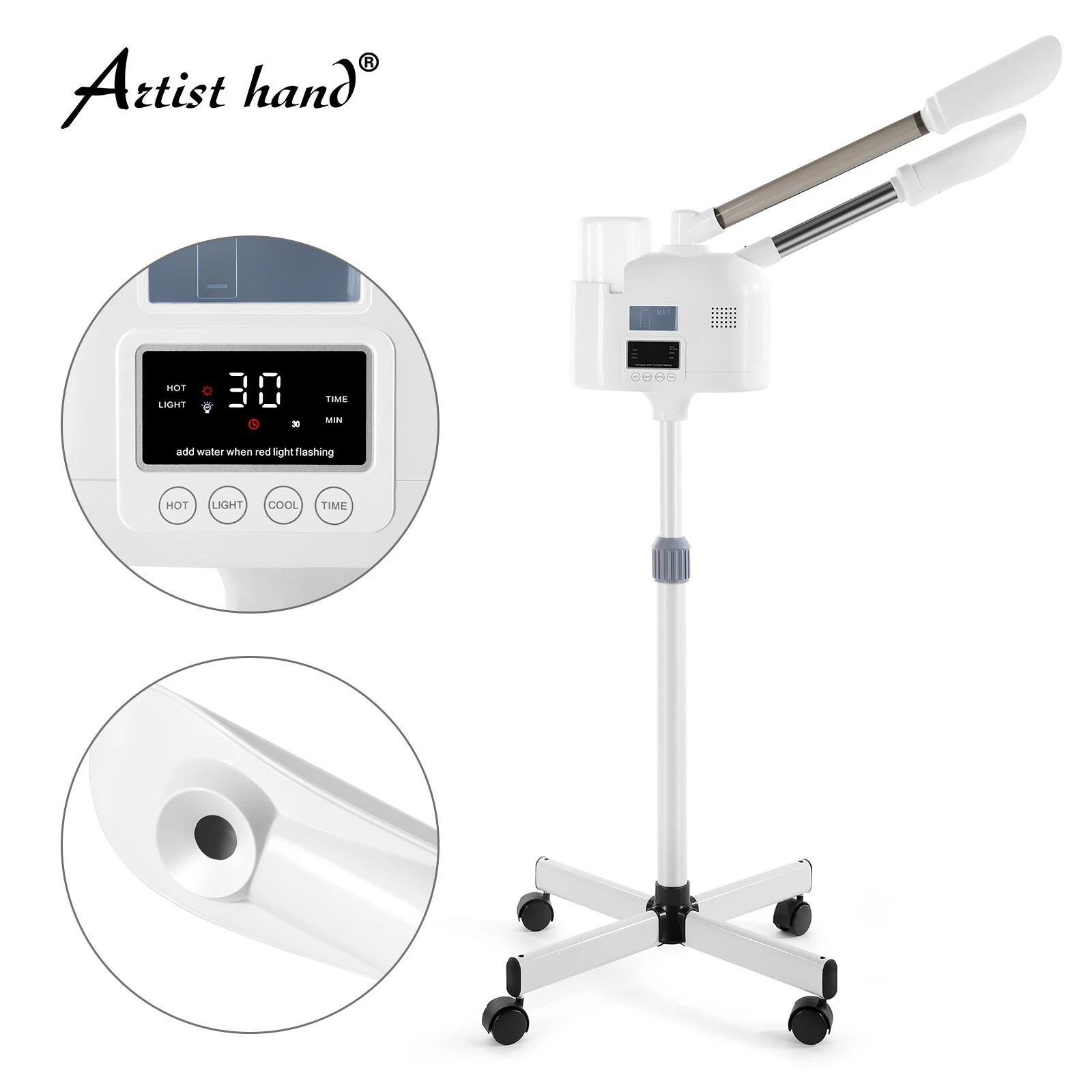 Professional 2IN1 Facial Steamer Double Spray Ozone Salon Spa Face Care Machine