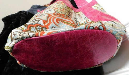 ALBA NWT Colorful Hot Pink Paisley Pattern w/ Studs Ladies Bag Purse with Tag! - Picture 9 of 9