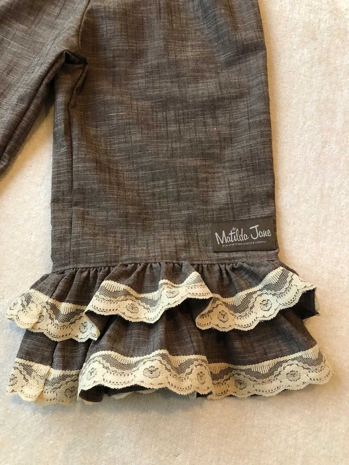 NEW MATILDA JANE Platinum Libby Lace Cropped Ruffles Size 4 NWT Lindy - Image 3 of 4