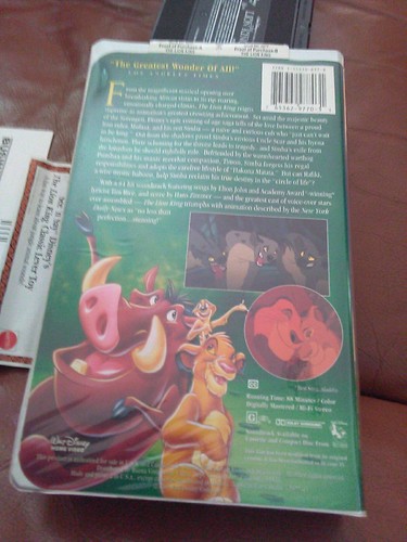 The Lion King (VHS, 1994) Disney - Picture 3 of 9