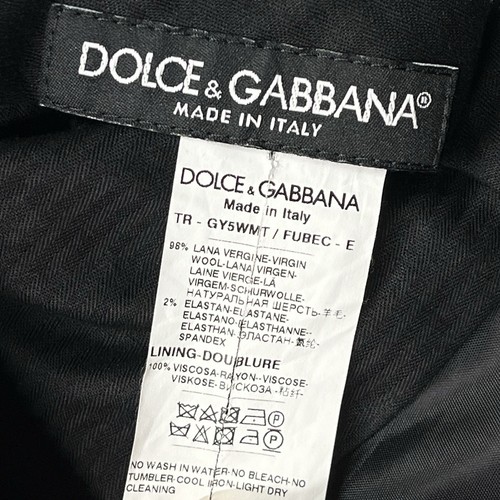 Dolce & Gabbana Dress Pants Men US 38 Slim Fit Black UNHEMMED Italy Wool Blend - Picture 12 of 17