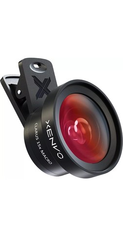 Kit Objectif Pro pour iPhone et Android Macro et Objectif Grand Angle avec Lumière LED - Photo 2/17