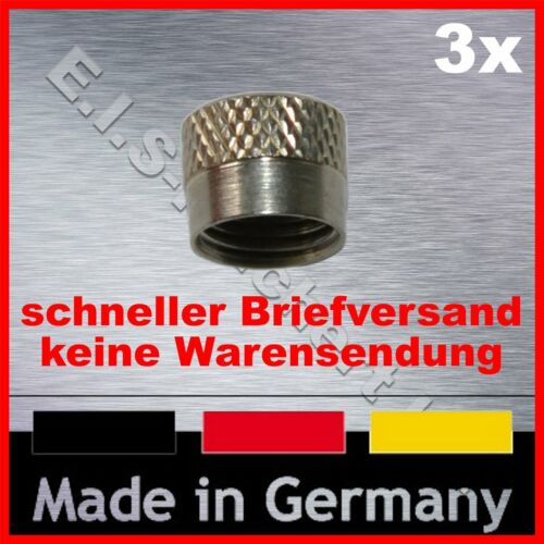 3 Ventilkappen Metall kurz Dichtung ventil kappe tire valve cap metal short - Bild 1 von 1