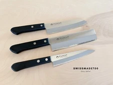 Japanese Knife Set by FujiCut (Santoku/Nakiri/Petty) Japan Made - FREE US SHIP