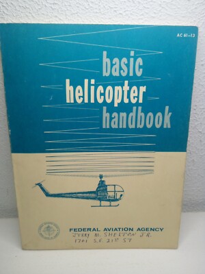 Vintage 1965 Basic Helicopter Handbook AC 61-13 Federal Aviation Agency