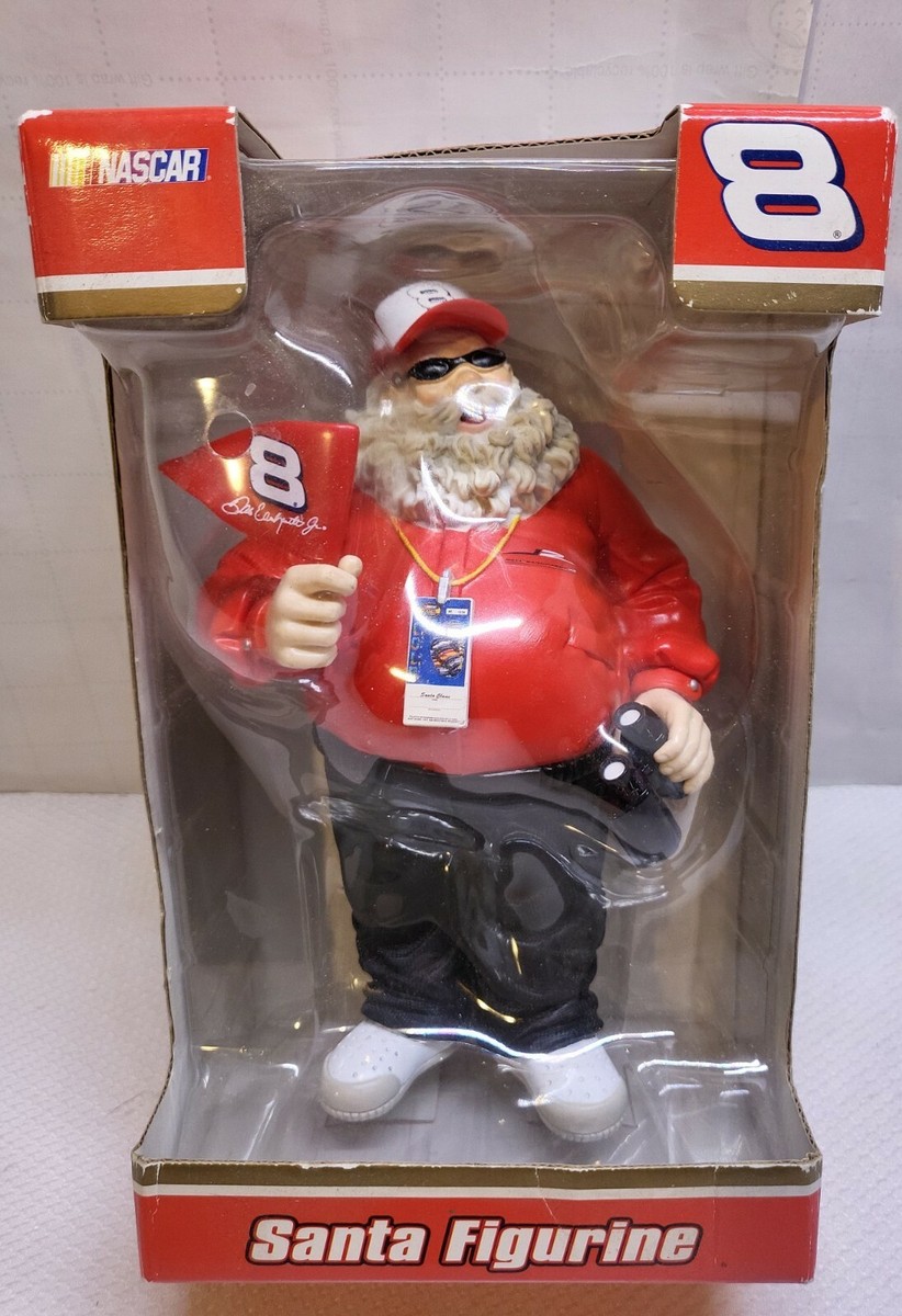 NASCAR Red Santa Figurine #8 Dale Earnhardt Jr Santa Claus Fan by