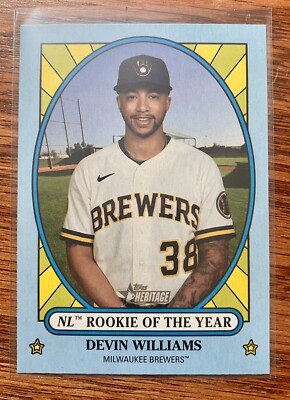2021 Topps Heritage NL Rookie Of The Year Devin Williams #AW-8