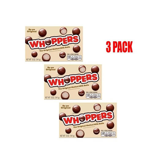 WHOPPERS MALTED MILK BALLS THE ORIGINAL MALTED MILK BALL 3 PACK FREE SHIPPING - Picture 19 of 24
