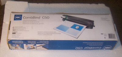 GBC CombBind C50 PERSOMAL   Binding machine  PLUS 50  PLASTIC BINDINGS COLOR RED