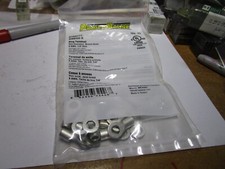 8 AWG 1/4" Stud Non-Insulated Brazed Seam Ring Terminal QTY 25