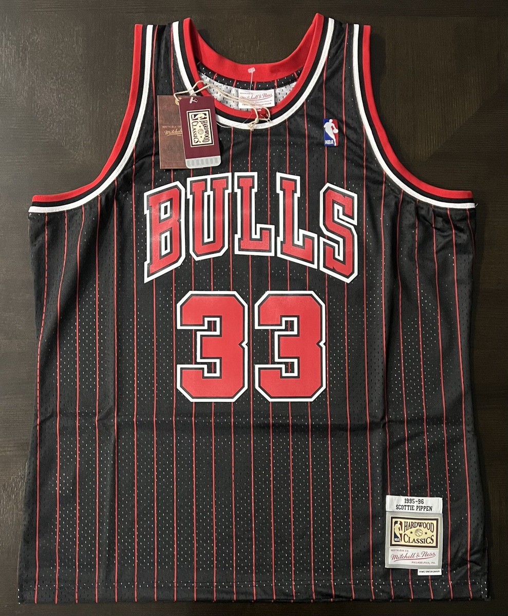 New Chicago Bulls 1995-96 Scottie Pippen #33 Mitchell & Ness