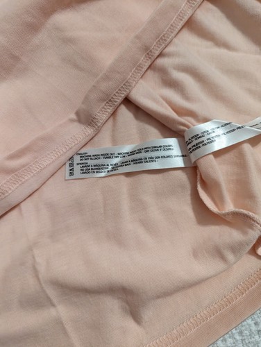 Men's Denim & Flower Color Block Pink/Gray/White Short Sleeve T- Shirt - Size L - Picture 4 of 4