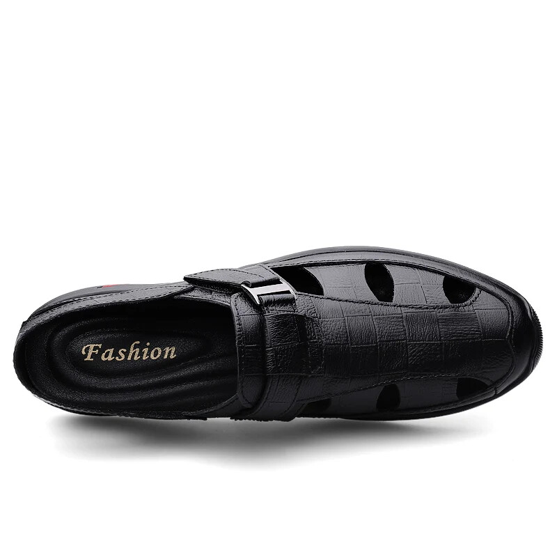 Men's Summer Velcro Sandals - Breathable Beach Shoes